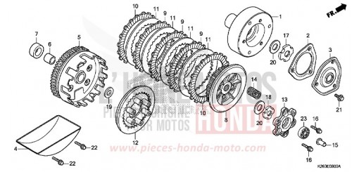 EMBRAYAGE MSX125D de 2013